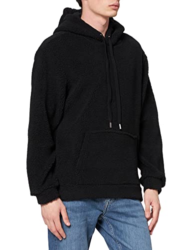 ONLY & SONS Herren Onsremy Reg Teddy Hoodie Sweat Kapuzenpullover, Schwarz, XS EU von ONLY & SONS