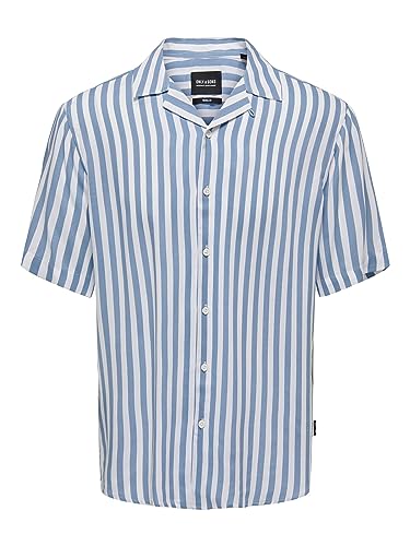 ONLY & SONS Herren Freizeit Hemd ONSWAYNE Regular Fit XS S M L XL XXLGestreift, Größe:S, Farbe:Mountain Spring 22013267 von ONLY & SONS