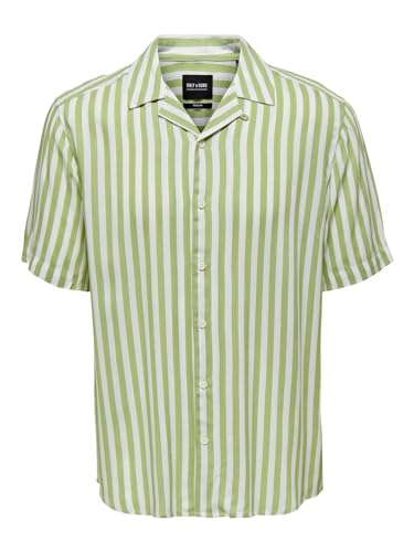 ONLY & SONS Herren Freizeit Hemd ONSWAYNE Regular Fit XS S M L XL XXLGestreift, Größe:XXL, Farbe:Swamp 22013267 von ONLY & SONS