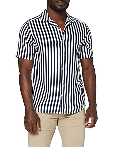 ONLY & SONS Herren Onswayne Striped Viscose Shirt Noos Freizeithemd, Dress Blues, M EU von ONLY & SONS