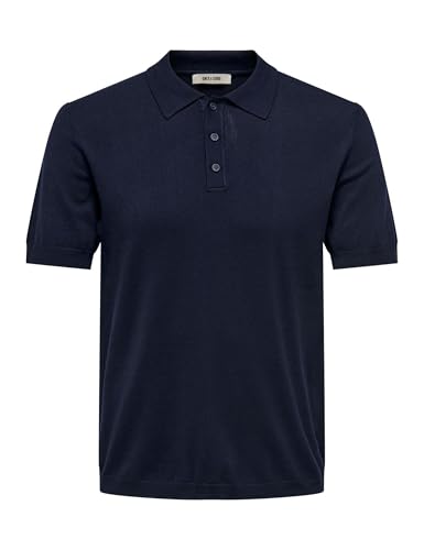 ONLY & SONS Herren Onswyler Life Reg 14 Ss Polo Knit Noos, Dark Navy, XXL ONLY & SONS Herren Onswyler Life Reg 14 Ss Polo Knit Noos, Dark Navy, XXL von ONLY & SONS