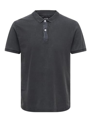 ONLY & SONS Herren Poloshirt ONSTRAVIS - Slim Fit XS S M L XL XXL Blau Beige, Größe:XL, Farbe:Dark Navy 22021769 von ONLY & SONS