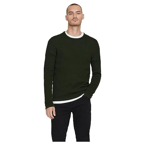 ONLY & SONS Herren Pullover ONSPANTER S M L XL XXL Schwarz Grau Blau Baumwolle, Größe:XL, Farbe:Rosin 22016980 von ONLY & SONS