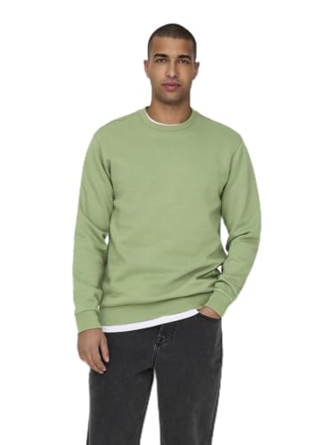 Herren O&S Basic Sweatshirt Regular Fit Pullover Langarm Jumper Sweater Shirt ohne Kapuze ONSCERES von ONLY & SONS