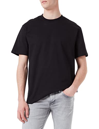 ONLY & SONS Herren Rundhals T-Shirt ONSFRED - Relaxed Fit S-XXL Schwarz Weiss, Größe:L, Farbe:Black 22022532 von ONLY & SONS