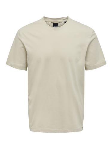 ONLY & SONS Herren Rundhals T-Shirt ONSMAX Life - Regular Fit XS S M L XL XXL, Größe:S, Farbe:Pelican 22025208 von ONLY & SONS