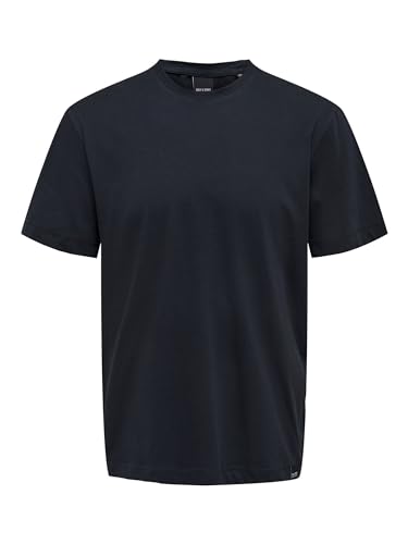 ONLY & SONS Herren Rundhals T-Shirt ONSMAX Life - Regular Fit XS S M L XL XXL, Größe:XS, Farbe:Dark Navy 22025208 von ONLY & SONS