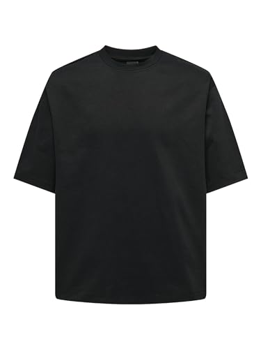 ONLY & SONS Herren Rundhals T-Shirt ONSMILLENIUM - Relaxed Fit S M L XL XXL, Größe:S, Farbe:Black 22027787 von ONLY & SONS