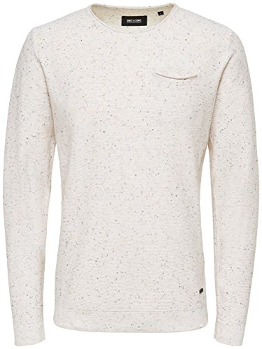 ONLY & SONS Herren onsDIAN NAPS Crew Neck Knit NOOS Pullover, Weiß (Cloud Dancer), Large von ONLY & SONS