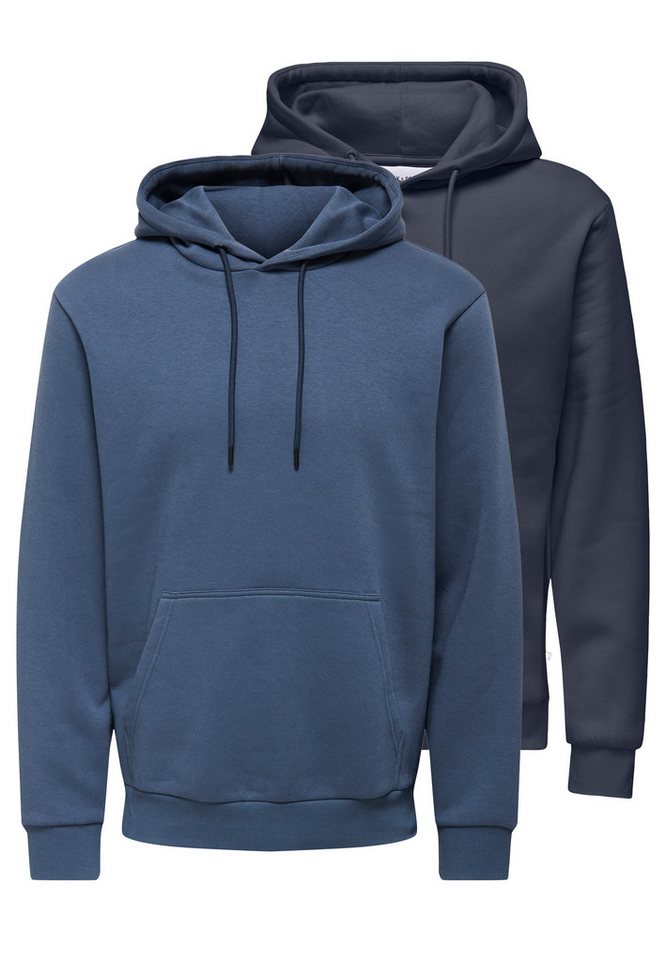 ONLY & SONS Hoodie 2er Pack Ceres (Spar-Set, 2-tlg) Sweatshirt / Hoodie - Baumwolle - Atmungsaktiv von ONLY & SONS