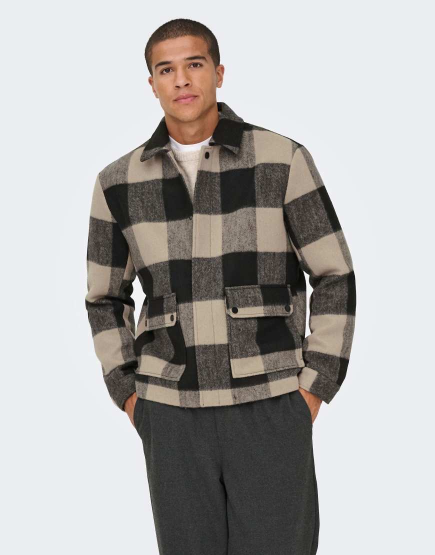 ONLY & SONS - Jacke in Silver Lining-Silber von ONLY & SONS