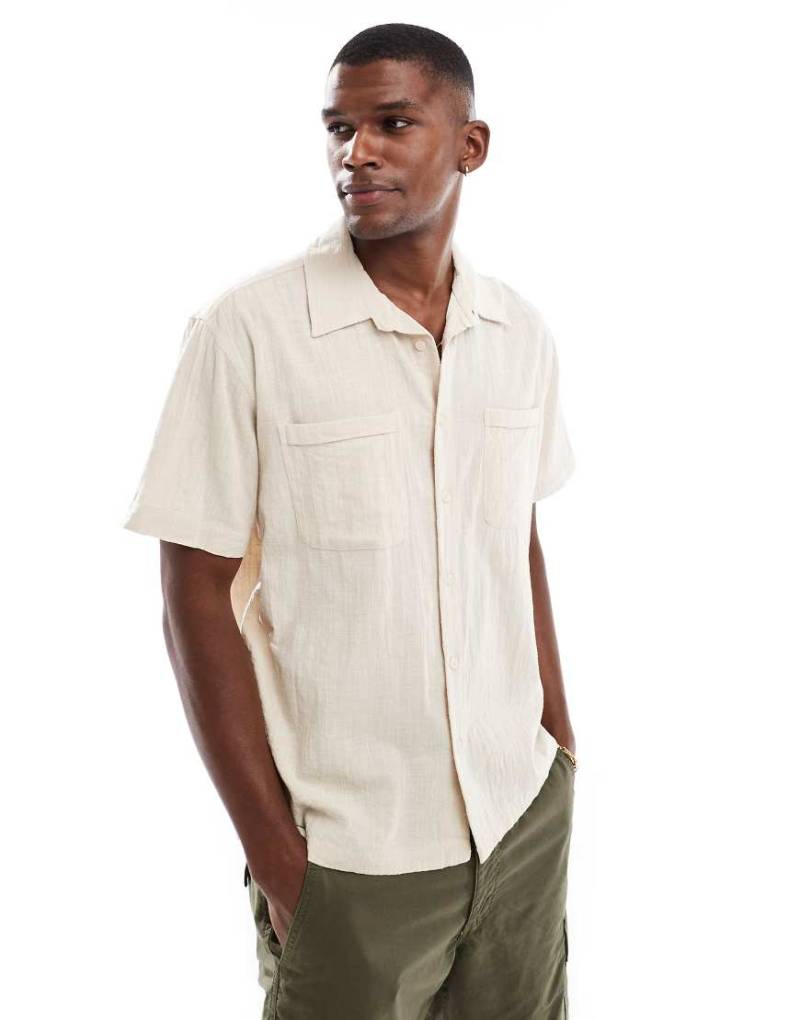 ONLY & SONS - Kurzärmliges Freizeithemd in Beige mit Kragen-Neutral von ONLY & SONS
