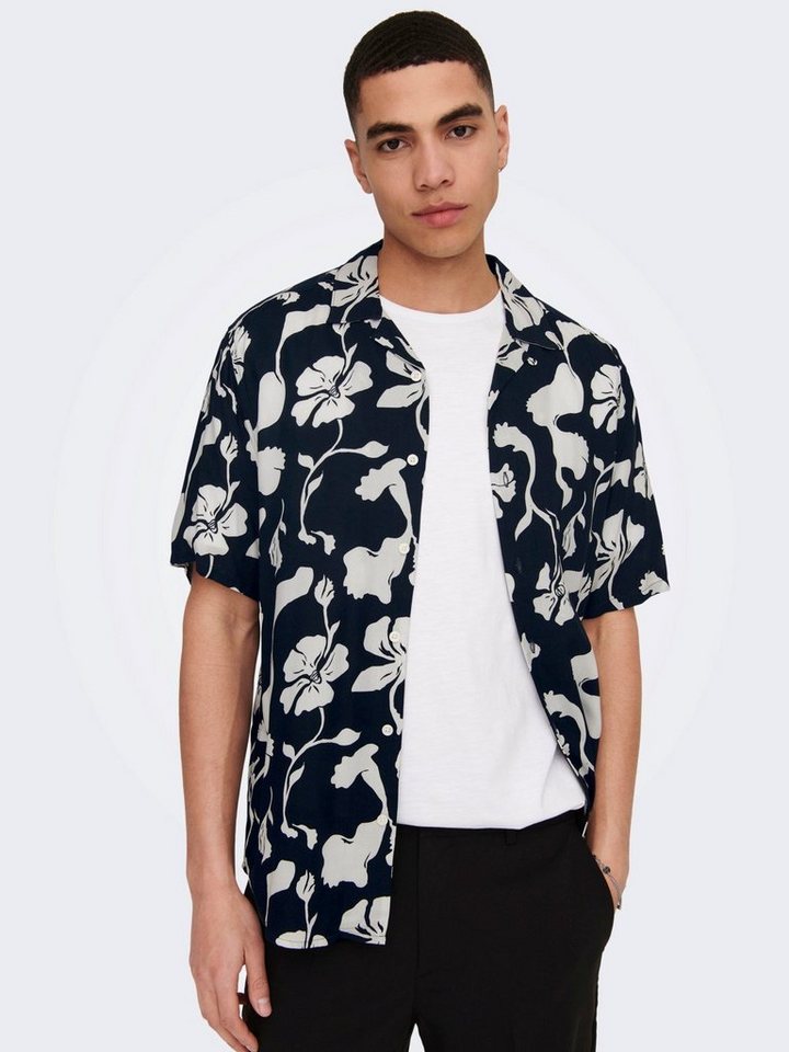 ONLY & SONS Kurzarmhemd ONSDASH LIFE REG VISC AOP SS SHIRT NOOS von ONLY & SONS