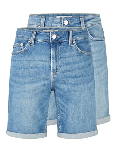 ONLY & SONS Kurze Jeans Herren ONSPLY 2er Pack Regular Fit Shorts Basic Hose Denim Bermuda Sommerhose Einfarbig, Größe:L, Farbe:Medium Blue/Light Blue (22029141) von ONLY & SONS