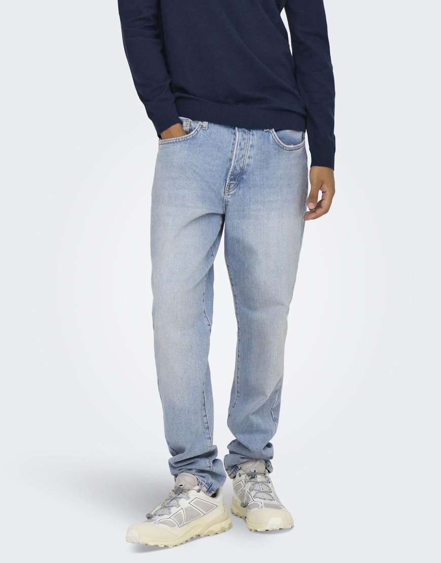 ONLY & SONS - Lässig geschnittene Jeans in Hellblau von ONLY & SONS