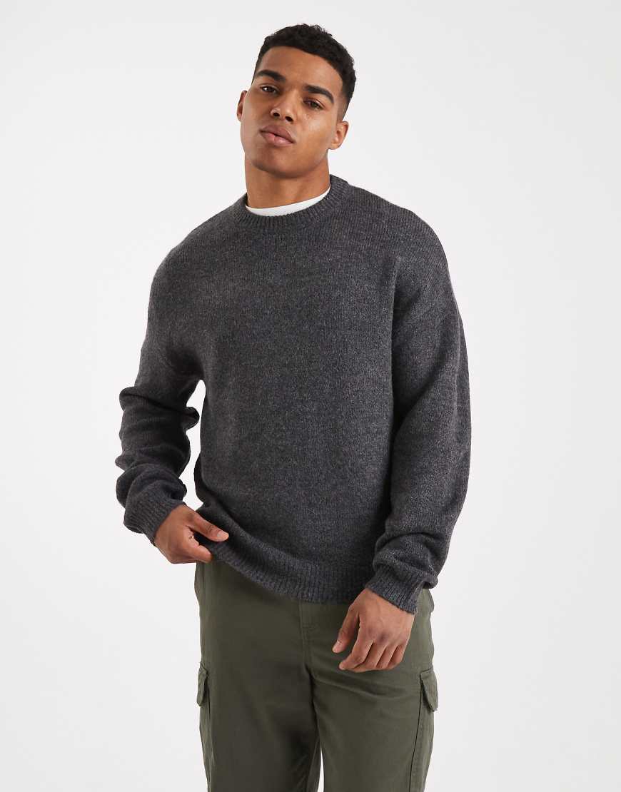 ONLY & SONS - Langärmliger, weicher Strickpullover in Grau mit Rundhalsausschnitt von ONLY & SONS