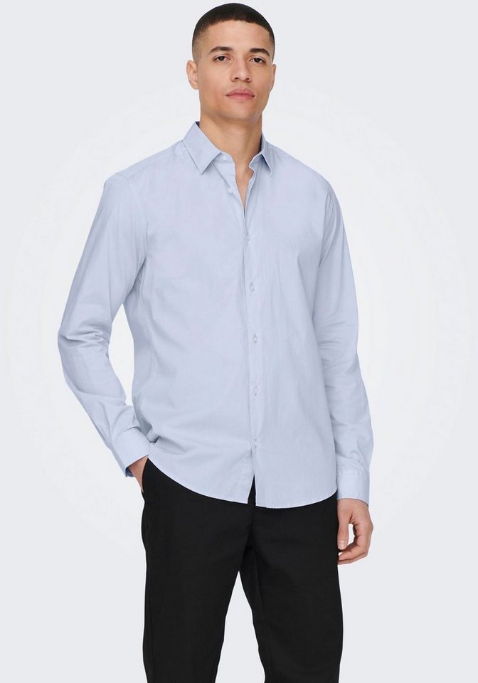 ONLY & SONS Langarmhemd ONSANDY SLIM EASY IRON POPLIN SHIRT von ONLY & SONS