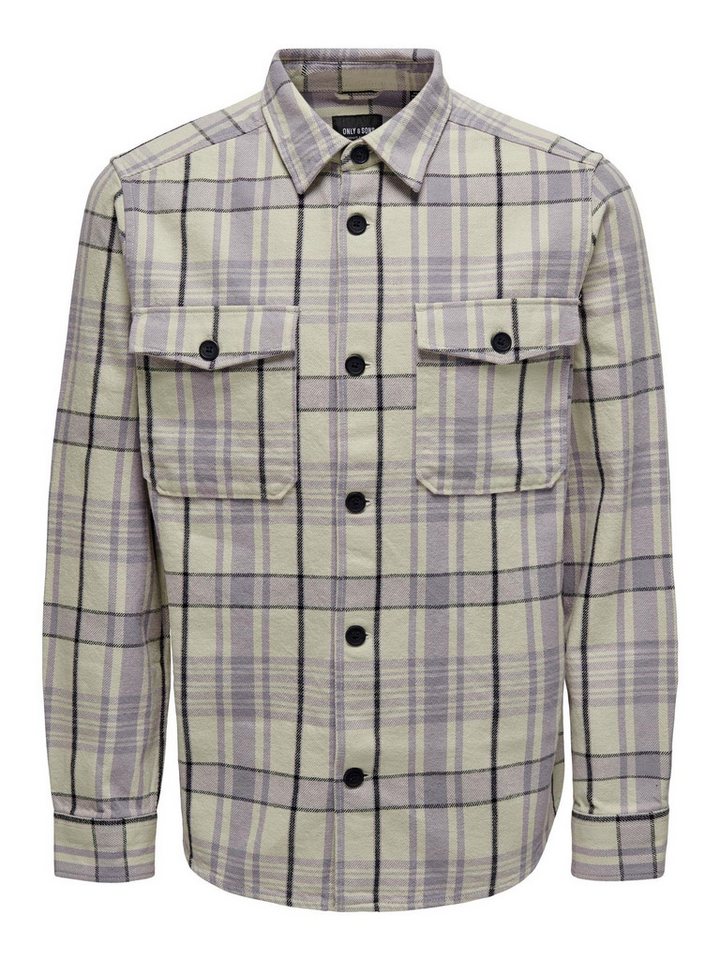 ONLY & SONS Langarmhemd Shacket Kariertes Langarm Holzfäller ONSMILO ONSMILO OVR CTN CHECK LS SHIRT NOOS von ONLY & SONS