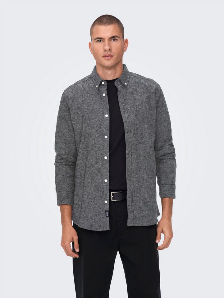 ONLY & SONS Langarmhemd ONSNIKOLA LS MELANGE SHIRT OTL von ONLY & SONS