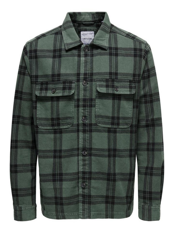 ONLY & SONS Langarmhemd ONSOLIVER TWILL OVERDYE OVERSHIRT BF von ONLY & SONS
