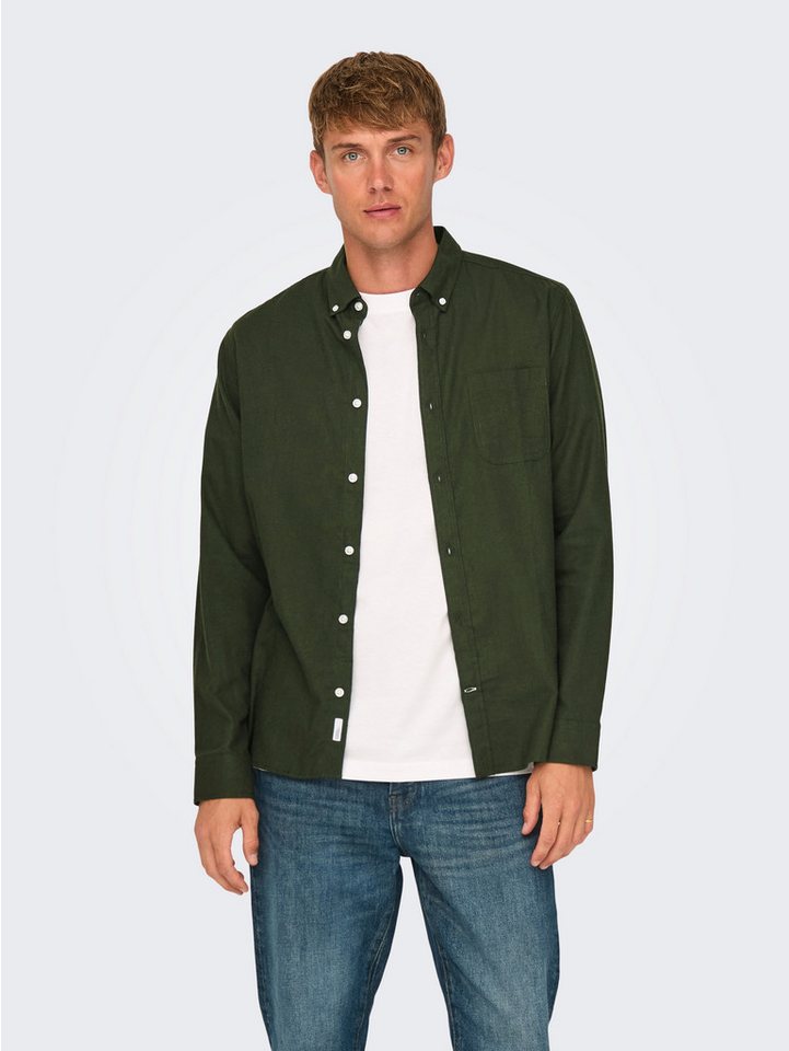 ONLY & SONS Langarmhemd ONSROAD LIFE REG MELANGE LS SHIRT NOOS ONLY & SONS Langarmhemd ONSROAD LIFE REG MELANGE LS SHIRT NOOS von ONLY & SONS