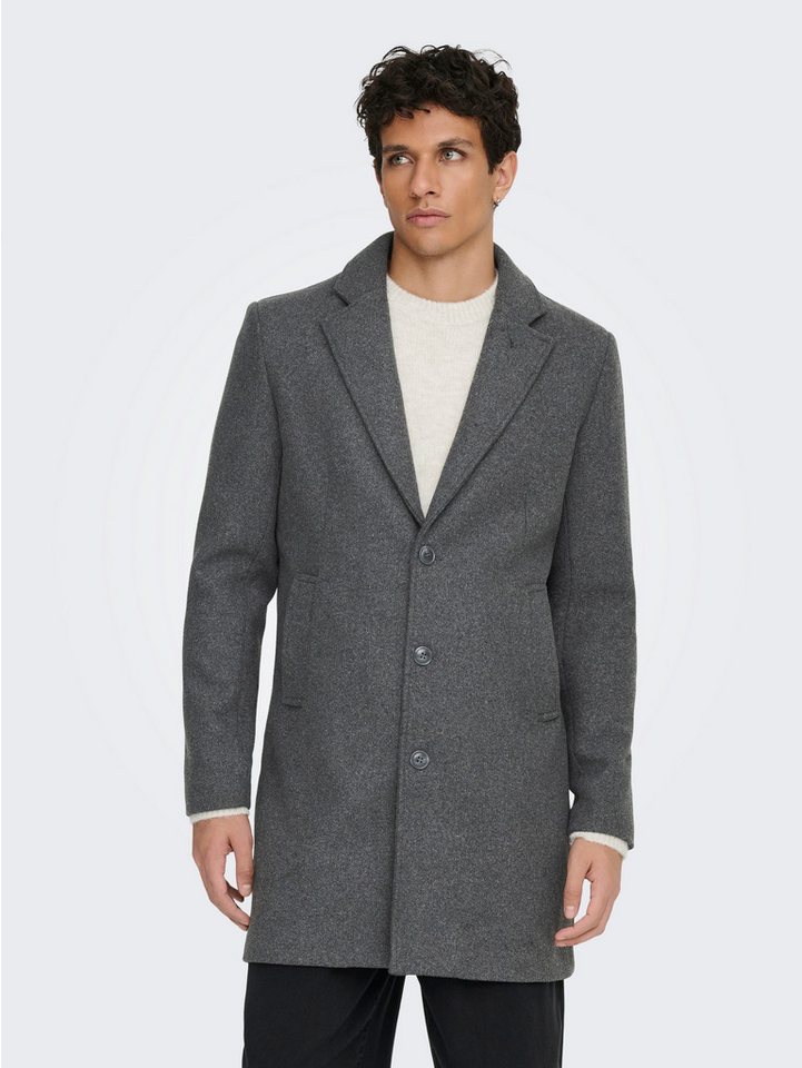 ONLY & SONS Langmantel ONSMATTHEW WOOL COAT OTW NOOS mit Wolle von ONLY & SONS