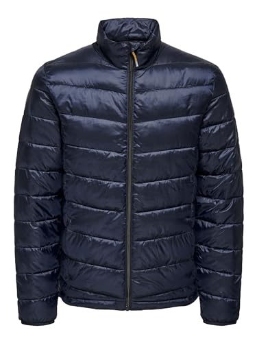 ONLY & SONS Legere Herren Steppjacke Dünne Übergangsjacke Leicht Gefüttert Einfarbig ONSCARVEN von ONLY & SONS