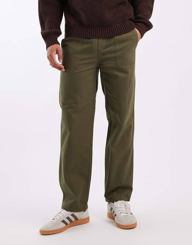 ONLY & SONS - Locker geschnittene Hose in Khaki-Grün von ONLY & SONS