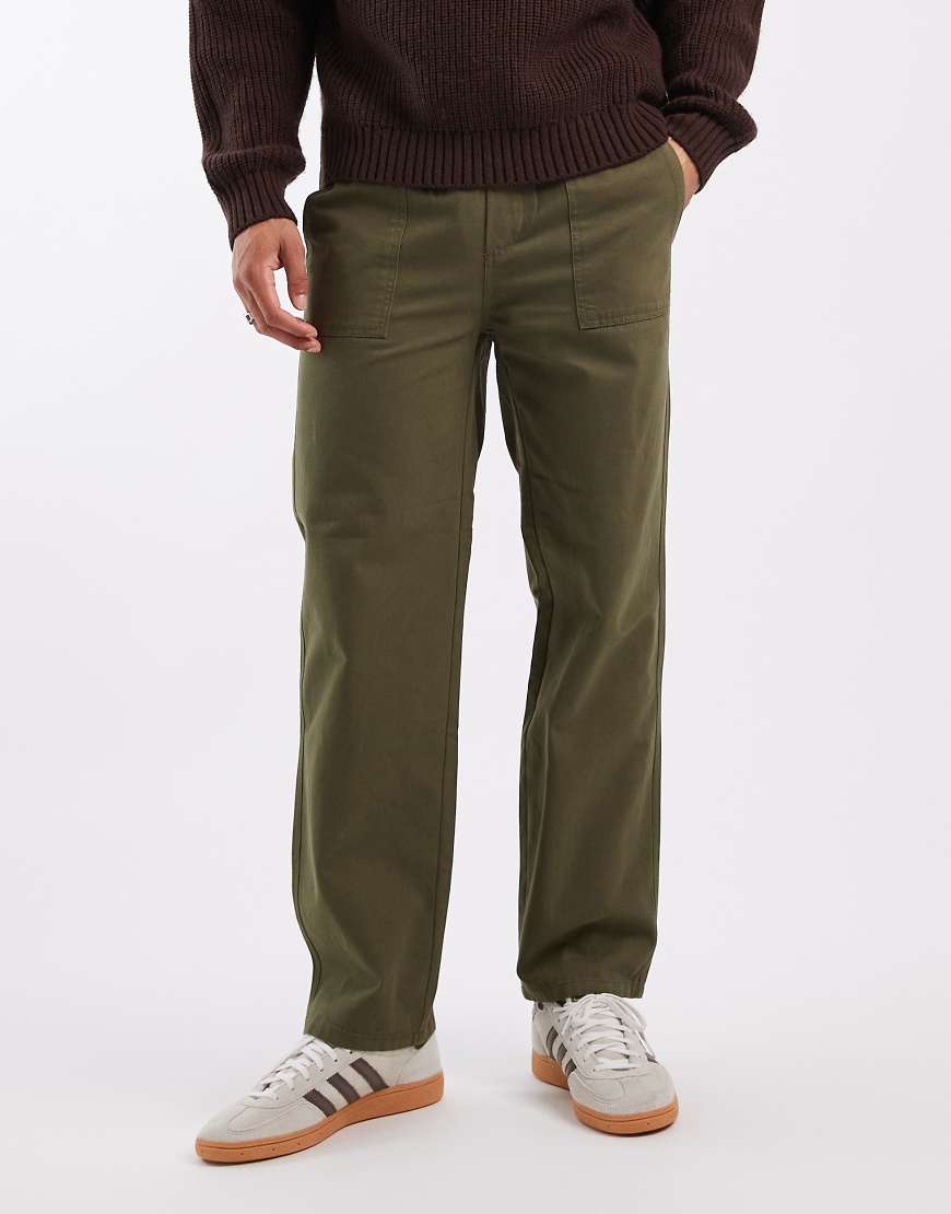 ONLY & SONS - Locker geschnittene Hose in Khaki-Grün von ONLY & SONS