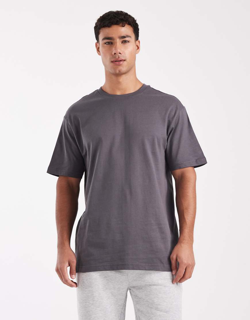 ONLY & SONS - Locker geschnittenes T-Shirt in Dunkelgrau von ONLY & SONS