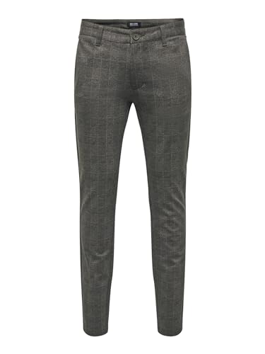 ONLY & SONS Herren Onsmark Check Pants Hy 9887 Noos Chinohose, Slate Black, 28W / 30L EU von ONLY & SONS