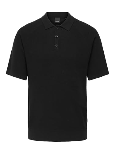 ONLY & SONS Male Gestricktes T-Shirt ONSJAMES Gestricktes Poloshirt von ONLY & SONS