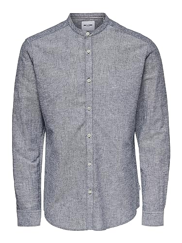 ONSCAIDEN LS SOLID Linen Mao Shirt NOOS von ONLY & SONS