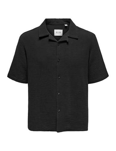 Only & Sons Herren Onskyle 0158 Ss Shirt, Jet Black, Large von ONLY & SONS