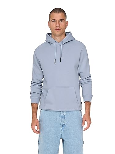 ONLY & SONS Herren Hoodie Kapuzenpullover ONSCERES XS S M L XL XXL Baumwolle, Größe:M, Farbe:Eventide 22018685 von ONLY & SONS