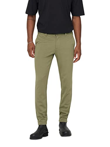 ONLY & SONS Herren Chino Hose ONSMARK - Tapered Fit - Schwarz Grau Blau Grün, Größe:38W / 32L, Farbvariante:Mermaid 22010209 von ONLY & SONS