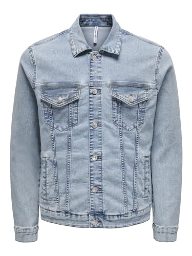 ONLY & SONS Herren Onscoin L. Blue 4334 Jacket Noos Jeansjacke, Light Blue Denim, L EU von ONLY & SONS