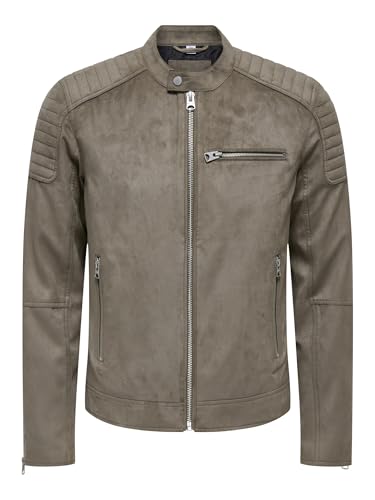 ONLY & SONS Male Kunstlederjacke ONSGUS Kunstlederjacke von ONLY & SONS