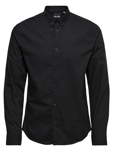 ONLY & SONS Herren Onspoplin Btn Down Shirt Ls Exp Re Hemd, Schwarz, XXL EU von ONLY & SONS