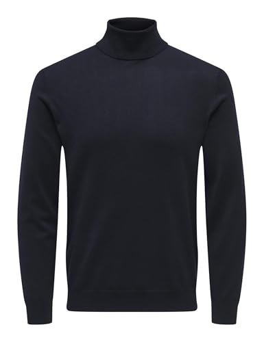Herren O&S Dünner Rollkragen Strickpullover Langarm Shirt Basic Longsleeve Knitted Sweater ONSWYLER von ONLY & SONS