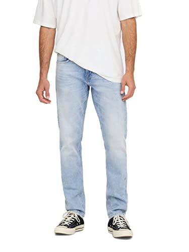 ONLY & SONS Herren Jeans ONSWEFT 4873 - Slim Fit - Blau - Light Blue Denim, Größe:36W / 32L, Farbvariante:Light Blue Denim 22024873 ONLY & SONS Herren Jeans ONSWEFT 4873 - Slim Fit - Blau - Light Blue Denim, Größe:36W / 32L, Farbvariante:Light Blue Denim 22024873 von ONLY & SONS