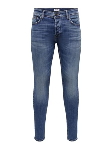 ONLY & SONS Herren Onswarp Skinny Blue Noos 3229 Jeans, Blue Denim, 34W / 32L EU von ONLY & SONS