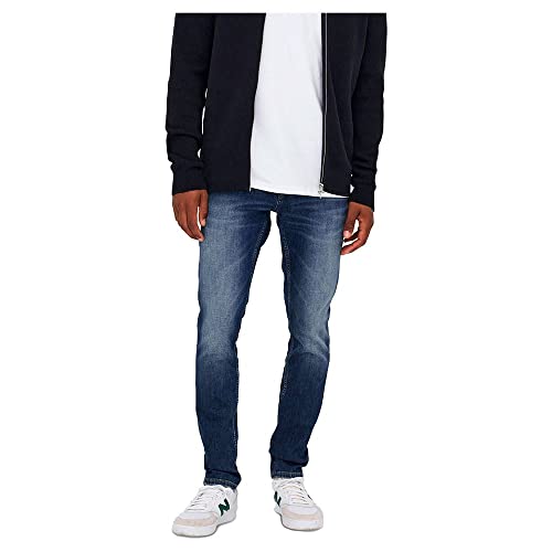 ONLY & SONS Herren Jeans ONSLOOM Slim 3030 - Slim Fit - Blau - Blue Denim, Größe:34W / 32L, Farbvariante:Blue Denim 22023030 von ONLY & SONS