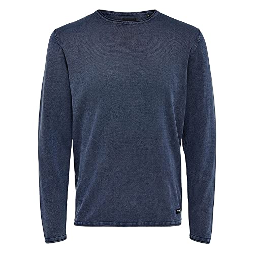 ONLY & SONS *Kopie Herren Lässiger Rollkragen Pullover Gerippter Feinstrick Longsleeve Sweater ONSPHIL ONSGARSON 12 WASH Crew Knit NOOS von Only & Sons