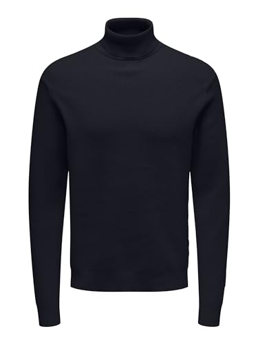ONLY & SONS Herren Lässiger Rollkragen Pullover Gerippter Feinstrick Longsleeve Sweater ONSPHIL von Only & Sons