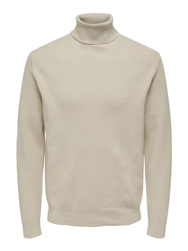 ONLY & SONS Herren Lässiger Rollkragen Pullover Gerippter Feinstrick Longsleeve Sweater ONSPHIL von ONLY & SONS