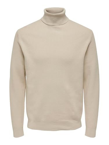 ONLY & SONS Herren Lässiger Rollkragen Pullover Gerippter Feinstrick Longsleeve Sweater ONSPHIL von ONLY & SONS