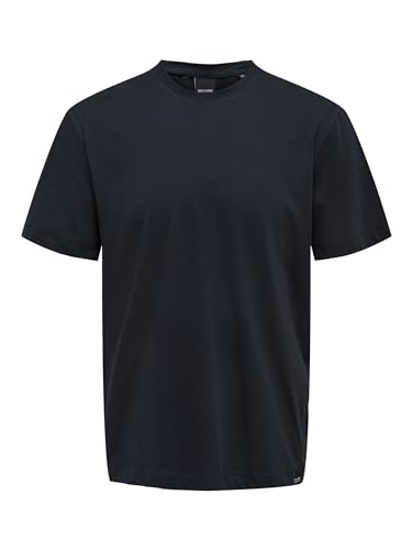 ONLY & SONS Herren Rundhals T-Shirt ONSMAX Life - Regular Fit XS S M L XL XXL, Größe:XL, Farbe:Dark Navy 22025208 von ONLY & SONS