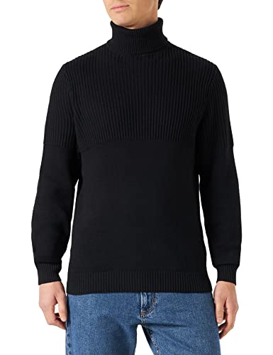 ONLY & SONS Men's ONSAL Life REG 7 ROLL Knit BF Pullover, Black, XL von ONLY & SONS
