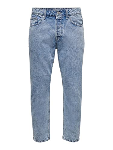 ONLY & SONS Men's ONSAVI Beam L.Blue PK 1421 NOOS Jeans, Blue Denim, 28/32 von ONLY & SONS